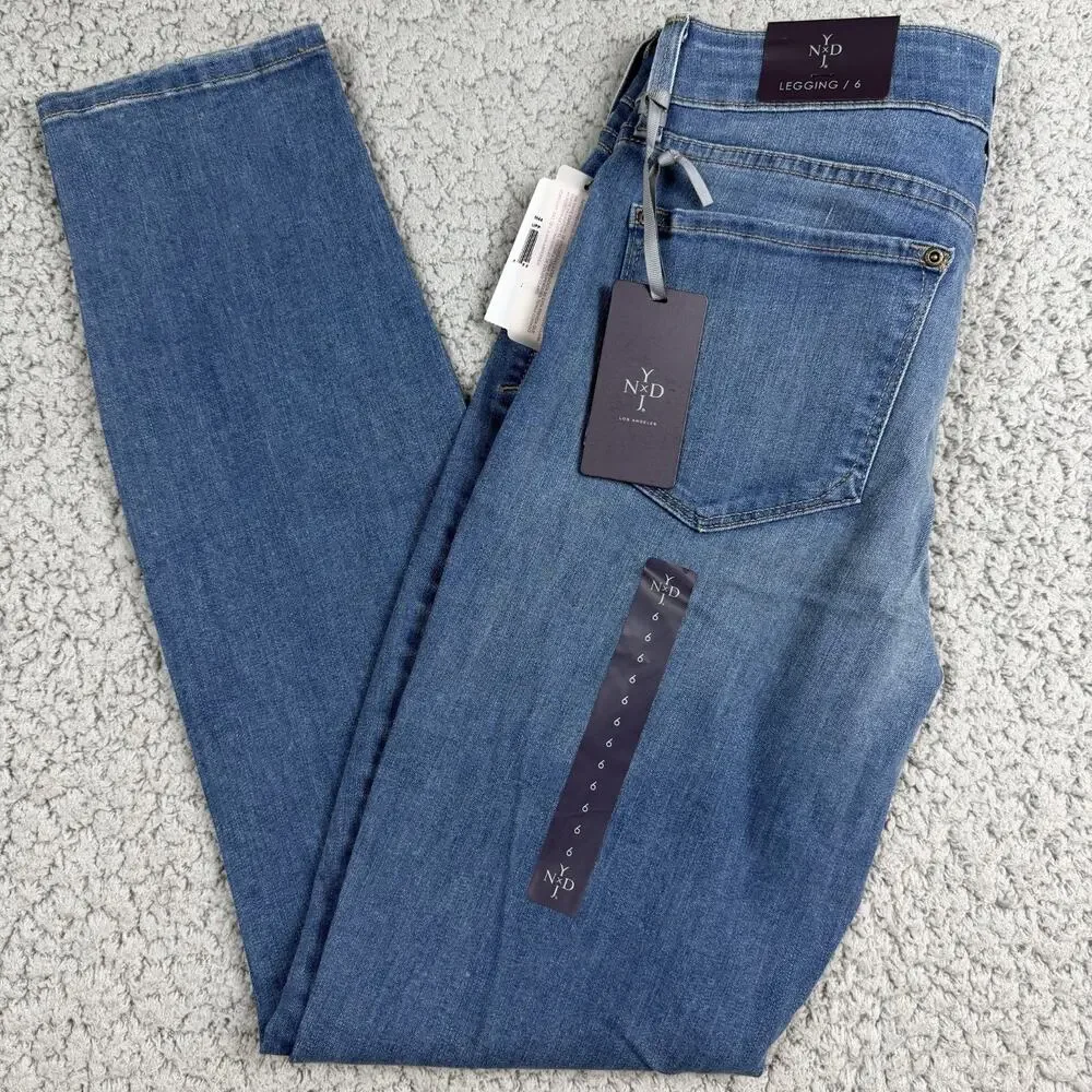 NYDJ Alina Legging Jeans Womens 6 Light Wash Denim Curvy Skinny